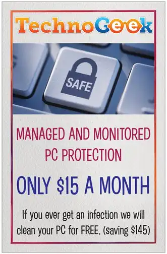 $15 per Month PC Protection Services by Technogeek